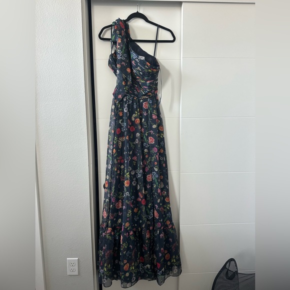 Ieena For Mac Duggal Dresses & Skirts - Ieena for Mac Duggal Floral One-Shoulder Maxi Dress